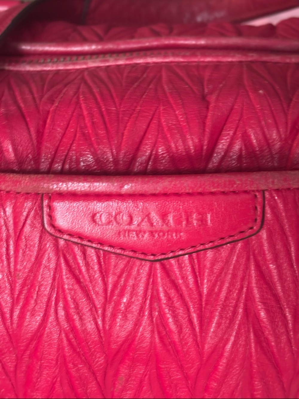 Coach Madison Gathered Leather Satchel F29234 Pink Leather Handbag Purse - Picture 4 of 16